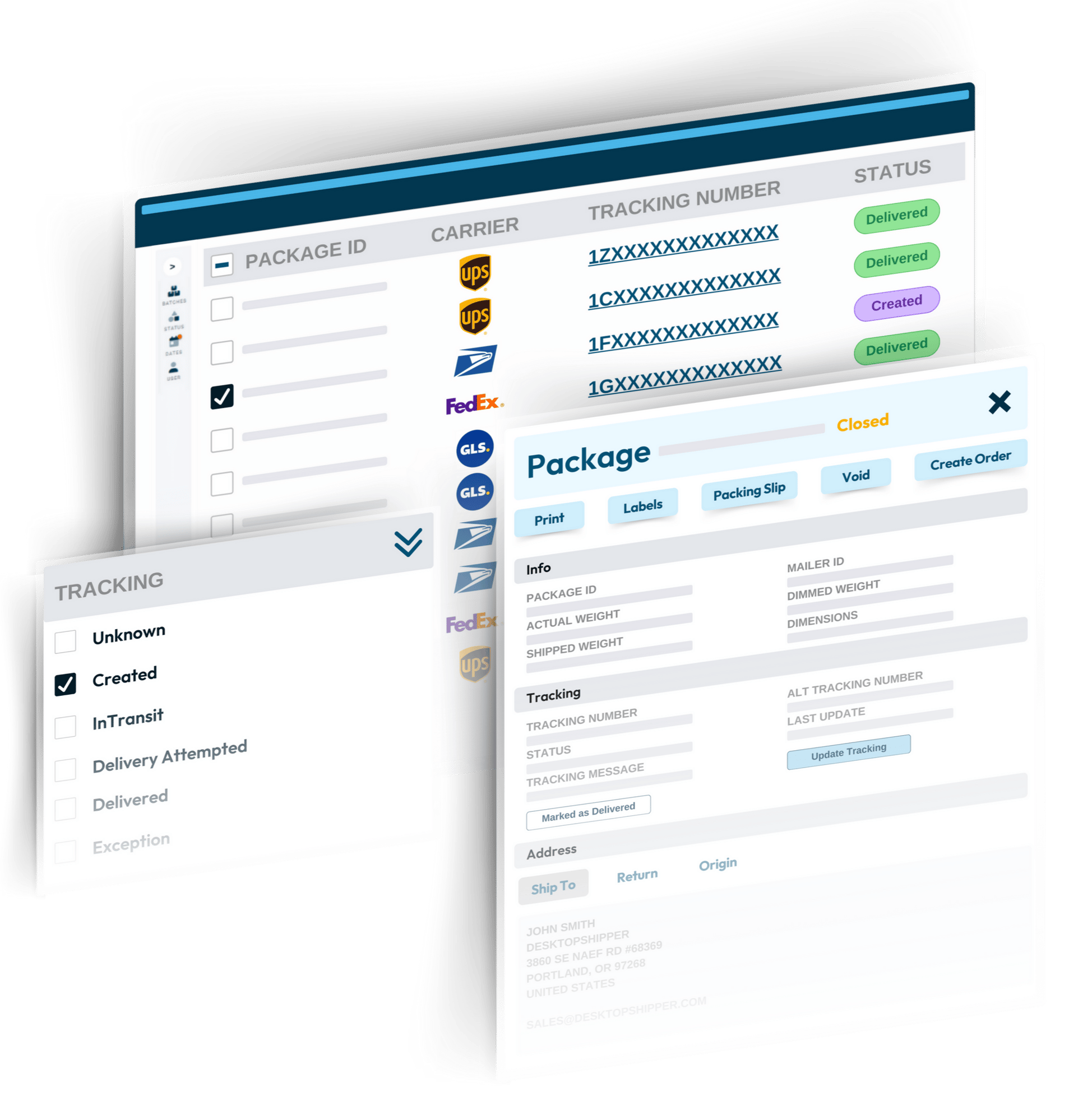 DesktopShipper Centralized Tracking