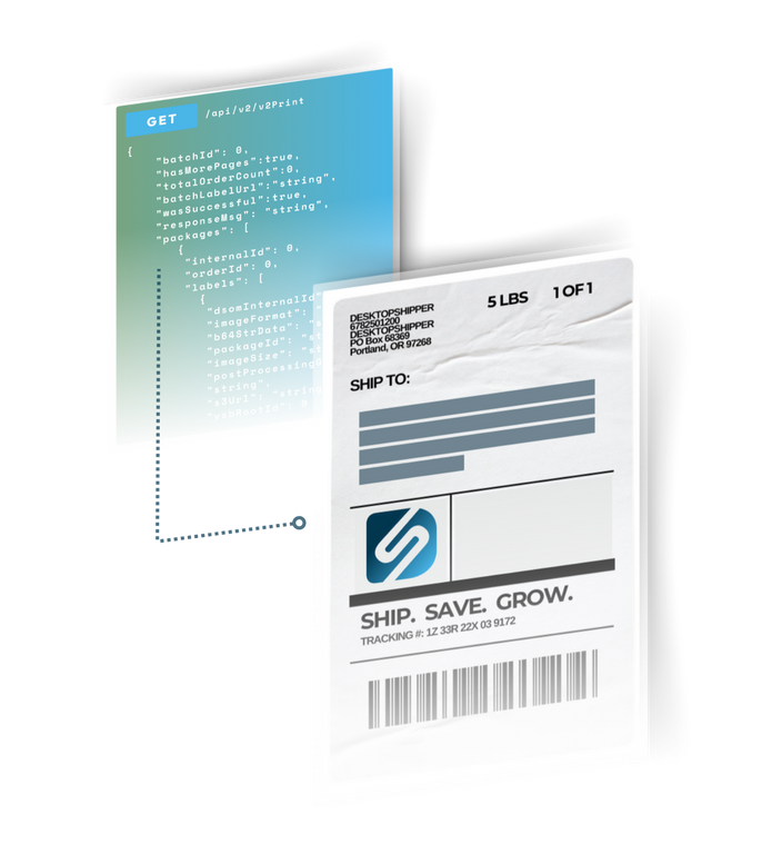 API Shipping Label